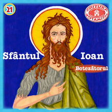 Load image into Gallery viewer, 21 Paterikon for Kids - Saint John the Forerunner - With Paterikon “Purse” + Chocolate Coin!