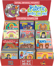 Load image into Gallery viewer, Special Romanian Package! We celebrate 15 years of &quot;Paterikon for Kids&quot; - All 70 books in one impressive set – plus display!